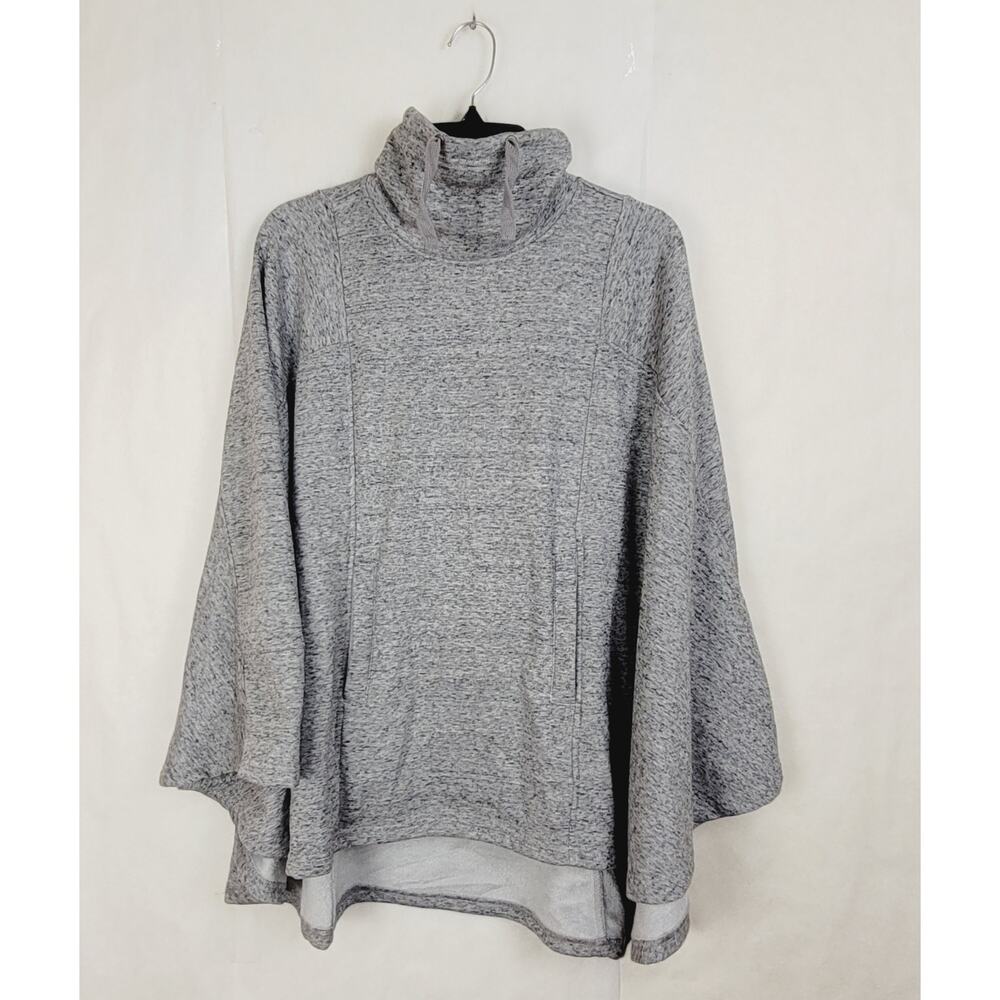 Ugg grey fleece lined double knit poncho Size S/XS Cozycore Comfycore Preppy